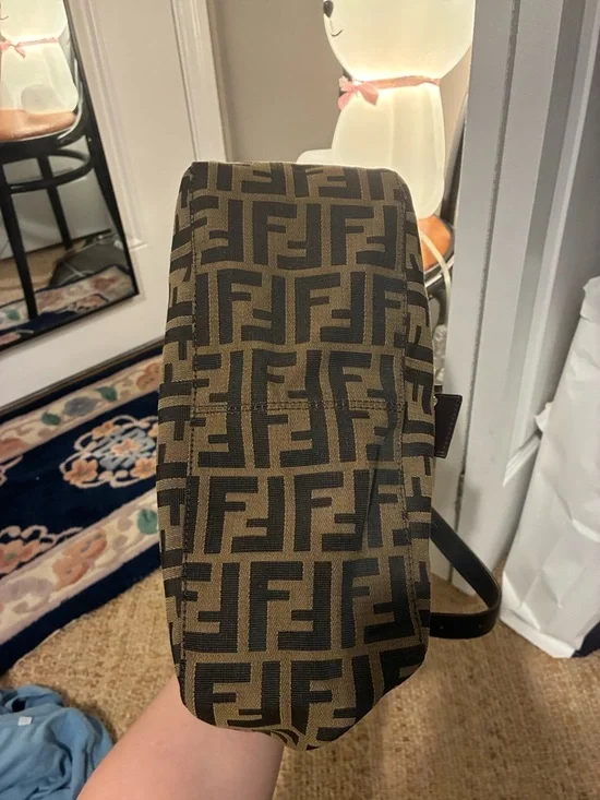 Fendi Brown and Dark Brown FF Canvas Messenger Bag - Picture 14 of 17